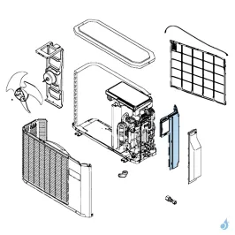 Façade Latérale Droite pour unité extérieure Atlantic Fujitsu Réf. 890718 2