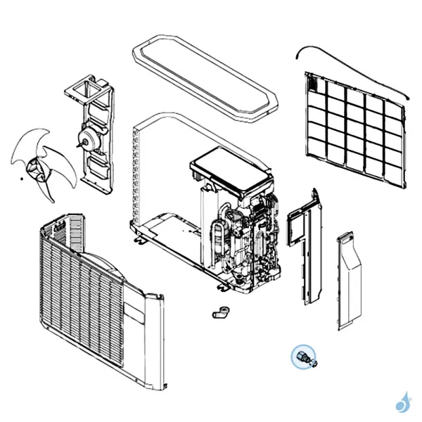 Réduction 1/2F - 3/8M pour unité extérieure Atlantic Fujitsu Réf. 891192