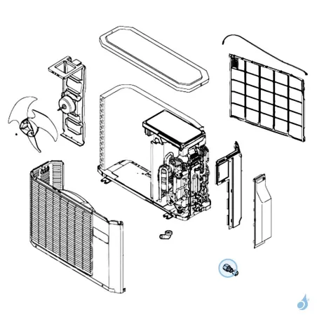 Réduction 1/2F - 3/8M pour unité extérieure Atlantic Fujitsu Réf. 891192