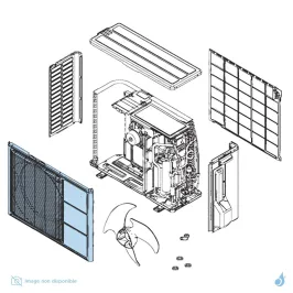 Façade Avant pour unité extérieure Atlantic Fujitsu Réf. 898938