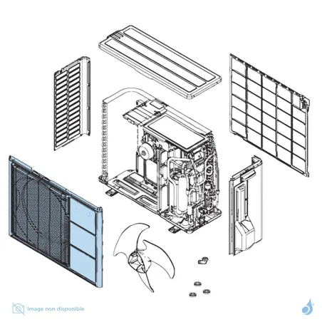Façade Avant pour unité extérieure Atlantic Fujitsu Réf. 898938