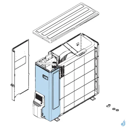 Façade Arrière Droite pour unité extérieure Atlantic Fujitsu Réf. 897276