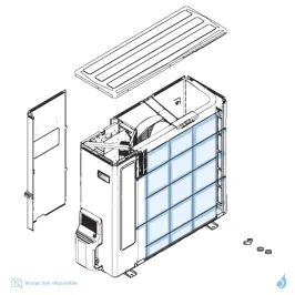 Grille de protection condenseur pour unité extérieure Atlantic Fujitsu Réf. 898639