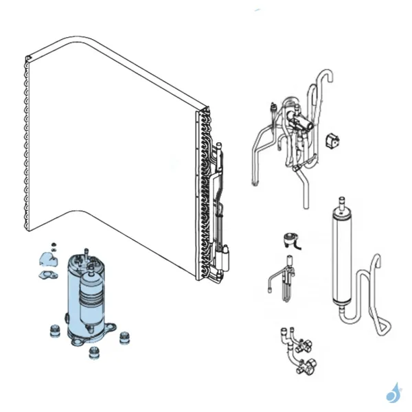 Compresseur pour unité extérieure Atlantic Fujitsu Réf. 898425