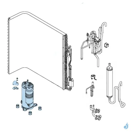 Compresseur pour unité extérieure Atlantic Fujitsu Réf. 898425