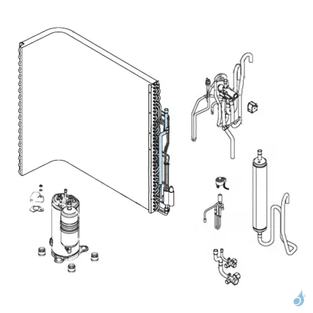 Circuit Frigo Entrée Condenseur pour unité extérieure Atlantic Fujitsu Réf. 898646