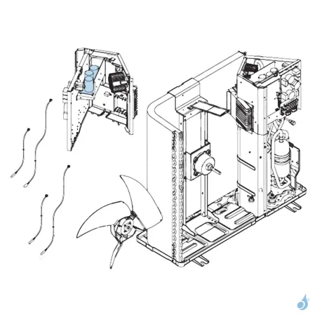 Platine Condensateur pour unité extérieure Atlantic Fujitsu AOYG36LBTA Réf. 897128