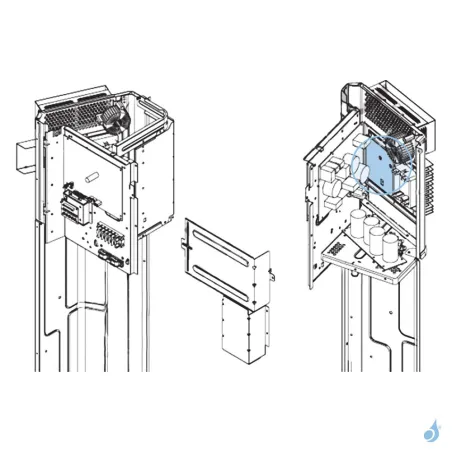 Platine Transistor pour unité extérieure Atlantic Fujitsu AOYG45/54LBTA Réf. 897140