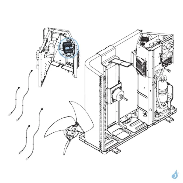 Bobine d'arrêt pour unité extérieure Atlantic Fujitsu Réf. 898428