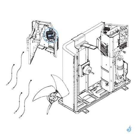 Bobine d'arrêt pour unité extérieure Atlantic Fujitsu Réf. 898428
