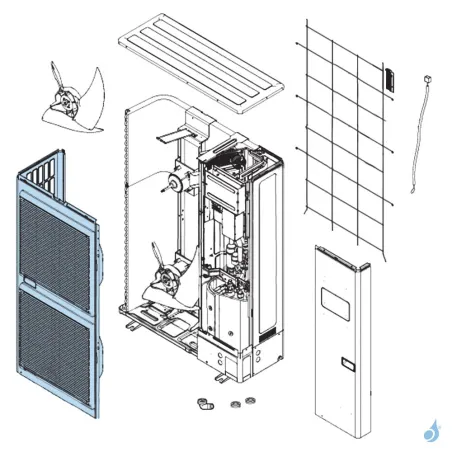 Façade Avant pour unité extérieure Atlantic Fujitsu Réf. 897134