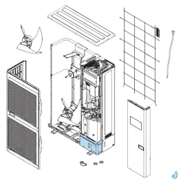 Façade Liaison Avant pour unité extérieure Atlantic Fujitsu Réf. 898305 2