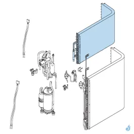 Condenseur partie B pour unité extérieure Atlantic Fujitsu Réf. 898663 2