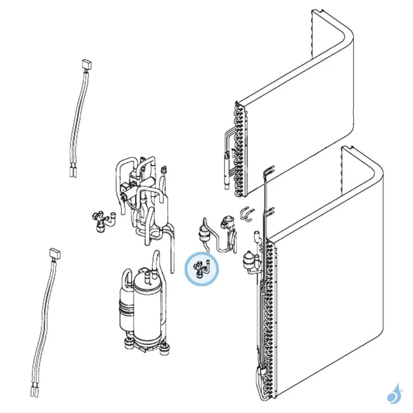 Vanne 3 Voies 3/8 Liquide pour unité extérieure Atlantic Fujitsu Réf. 898315