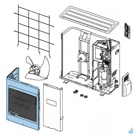 Façade Avant pour unité extérieure Atlantic Fujitsu Réf. 897281