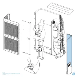 Façade Arrière Droite pour unité extérieure Atlantic Fujitsu Réf. 897277