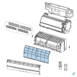 Filtre pour climatisation murale Atlantic Fujitsu Réf. 891014 2