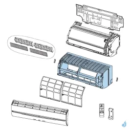 Corps Avant pour climatisation murale Atlantic Fujitsu Réf. 891250 2