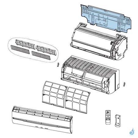 Support Mural pour climatisation Atlantic Fujitsu LCC LDC Réf. 891223