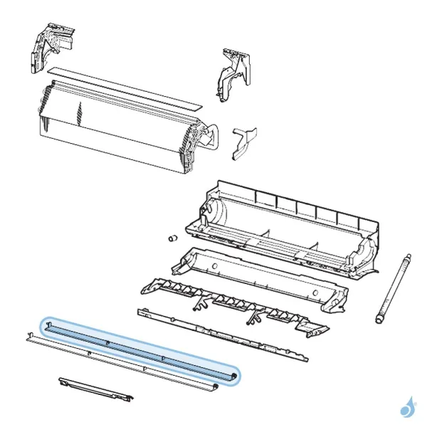Volet Bas pour climatisation Atlantic Fujitsu Réf. 891252