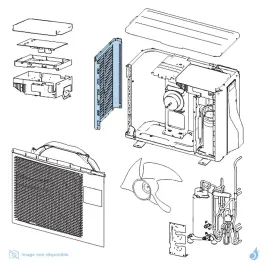 Façade Gauche pour unité extérieure Atlantic Fujitsu AOYR07/09LCC Réf. 891601