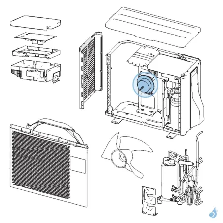 Moteur Ventilation pour unité extérieure Atlantic Fujitsu Réf. 891264