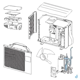 Vanne 4 Voies pour unité extérieure Atlantic Fujitsu AOYR07/09LCC Réf. 891605 2