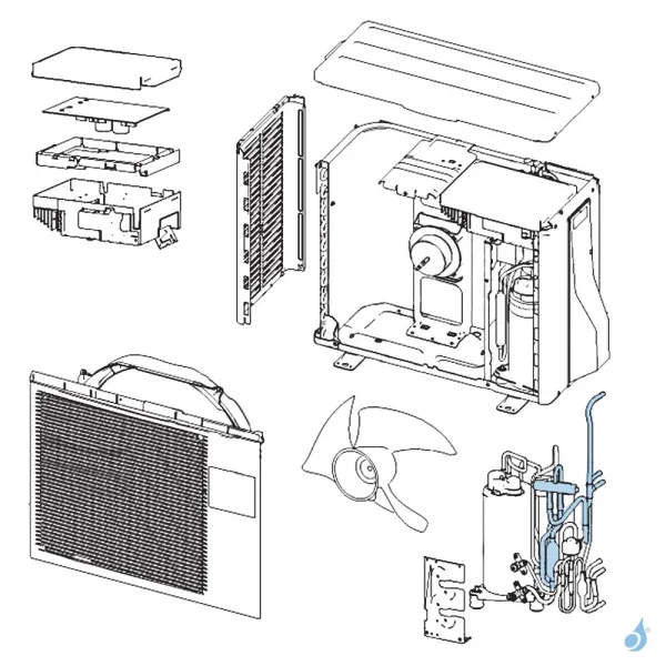 Vanne 4 Voies pour unité extérieure Atlantic Fujitsu AOYR07/09LCC Réf. 891605