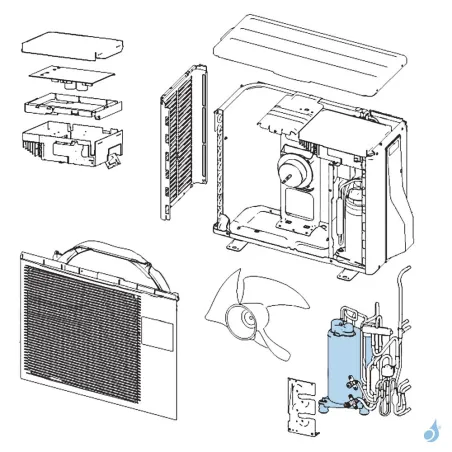 Compresseur pour unité extérieure Atlantic Fujitsu Réf. 891271