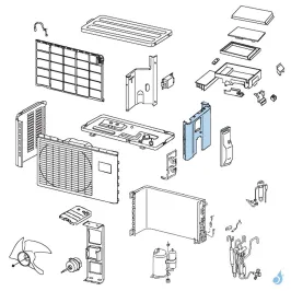 Façade Droite pour unité extérieure Atlantic Fujitsu Réf. 890894 2