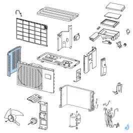 Façade Gauche pour unité extérieure Atlantic Fujitsu Réf. 891540 2