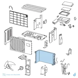 Condenseur pour unité extérieure Atlantic Fujitsu Réf. 891266