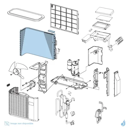 Condenseur pour unité extérieure Atlantic Fujitsu Réf. 891293