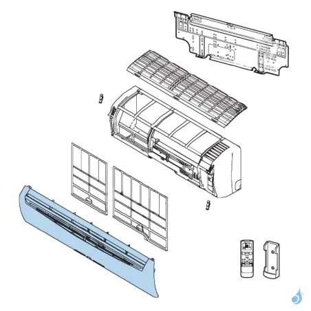 Façade Avant pour climatisation murale Atlantic Fujitsu LDC Réf. 891530