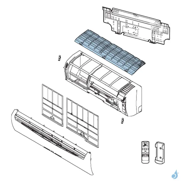 Grille de Reprise pour climatisation murale Atlantic Fujitsu LDC Réf. 891825