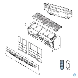 Télécommande IR pour climatisation murale Atlantic Fujitsu LDC Réf. 891528 2