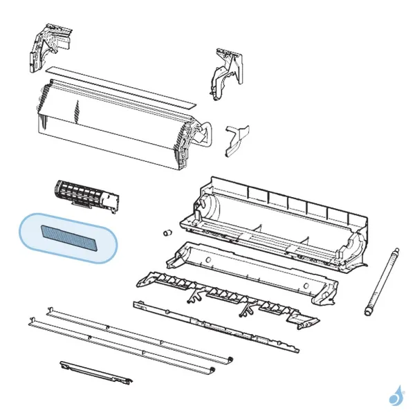 Filtres Purificateurs pour climatisation Atlantic Fujitsu ASYB09/12/18LDC Réf. 891753
