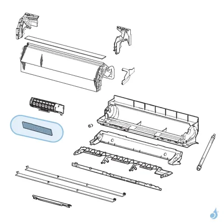 Filtres Purificateurs pour climatisation Atlantic Fujitsu ASYB09/12/18LDC Réf. 891753
