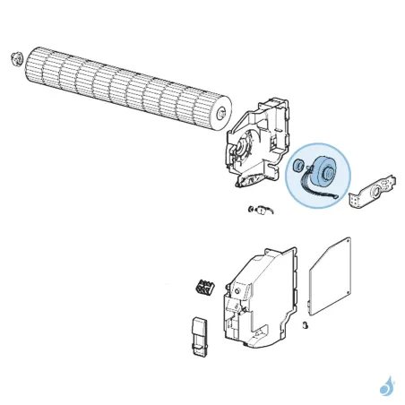 Moteur Ventilation pour climatisation murale Atlantic Fujitsu Réf. 898200