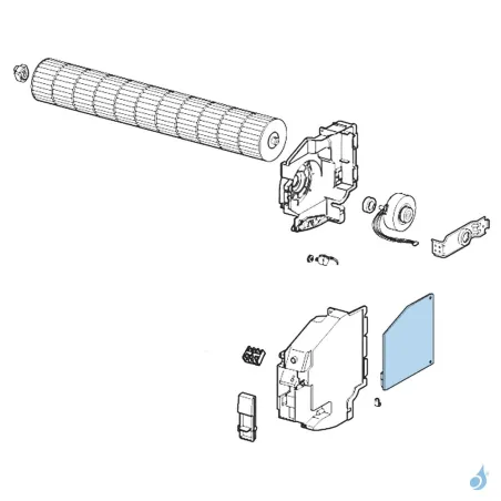 Platine Régulation pour climatisation murale Atlantic Fujitsu ASYB12LDC Réf. 891541