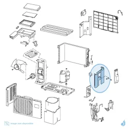 Façade Droite pour unité extérieure Atlantic Fujitsu AOYS09/12LDC Réf. 891539