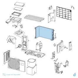 Condenseur pour unité extérieure Atlantic Fujitsu Réf. 891536