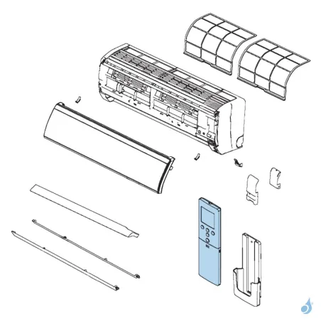 Télécommande Atlantic Fujitsu pour unités LECA LMCA LMCE KMTA KMCC KMT KMTB Réf. 898788