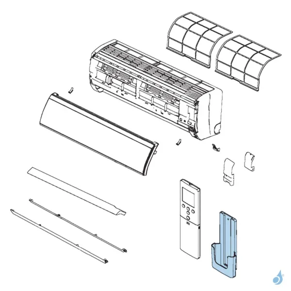 Support pour télécommande Atlantic Fujitsu Réf. 898746