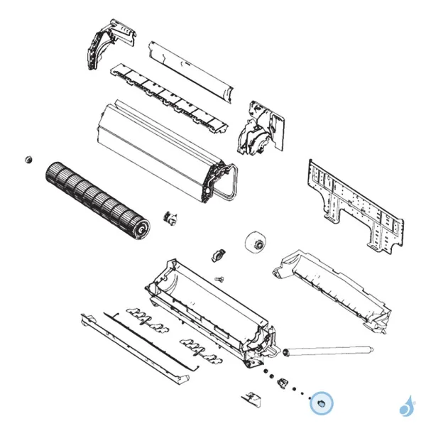 Moteur Volet complet pour climatisation Atlantic Fujitsu LECA Réf. 898790