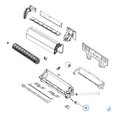 Moteur Volet complet pour climatisation Atlantic Fujitsu LECA Réf. 898790