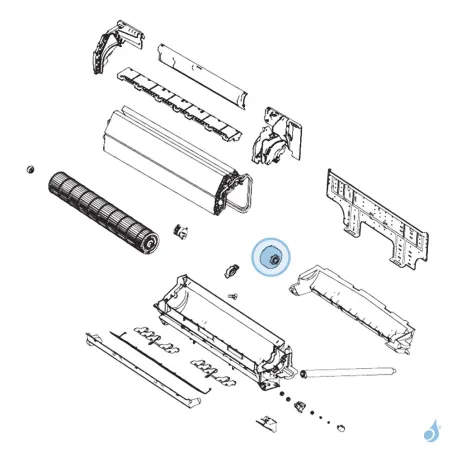 Moteur Ventilation complet pour climatisation Atlantic Fujitsu LECA Réf. 898791