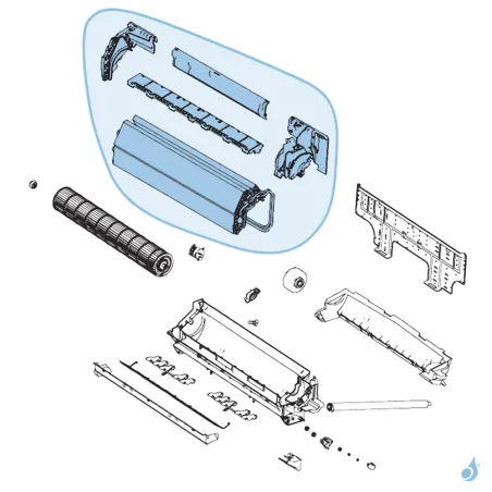 Évaporateur Complet pour climatisation Atlantic Fujitsu Réf. 898388