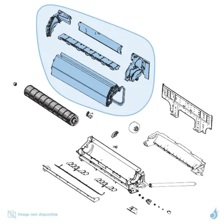 Évaporateur Complet pour climatisation Atlantic Fujitsu ASYG12LECA Réf. 898794