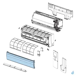 Façade Avant pour climatisation Atlantic Fujitsu ASYG14LECA Réf. 898804 2